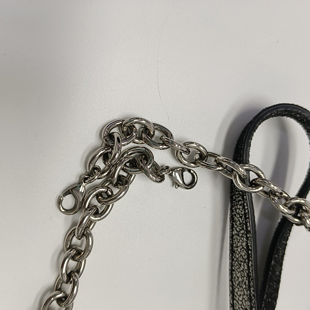 Gancini Lambskin Silver