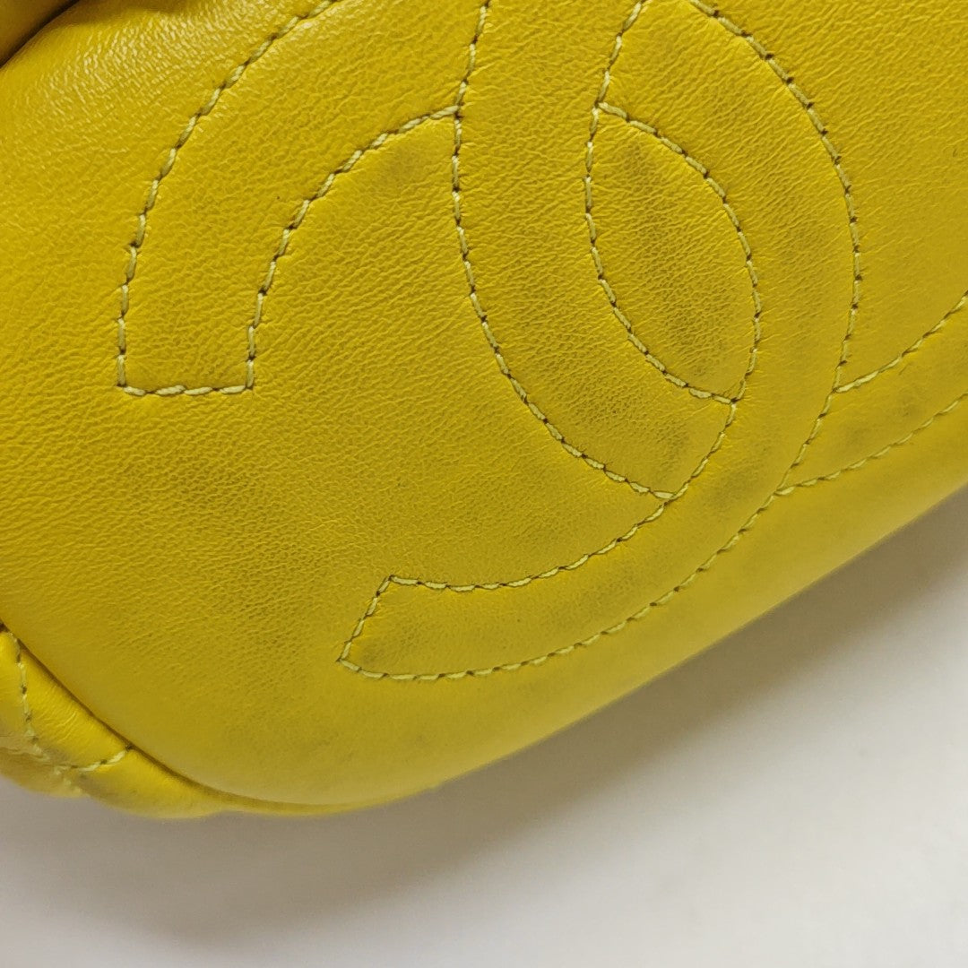 DRAWSTRING Quilted Lambskin Yellow
