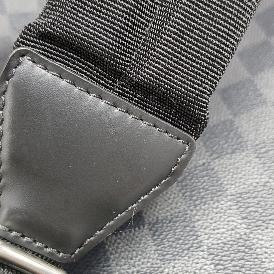 JOSH Damier Graphite Coated Canvas Gray