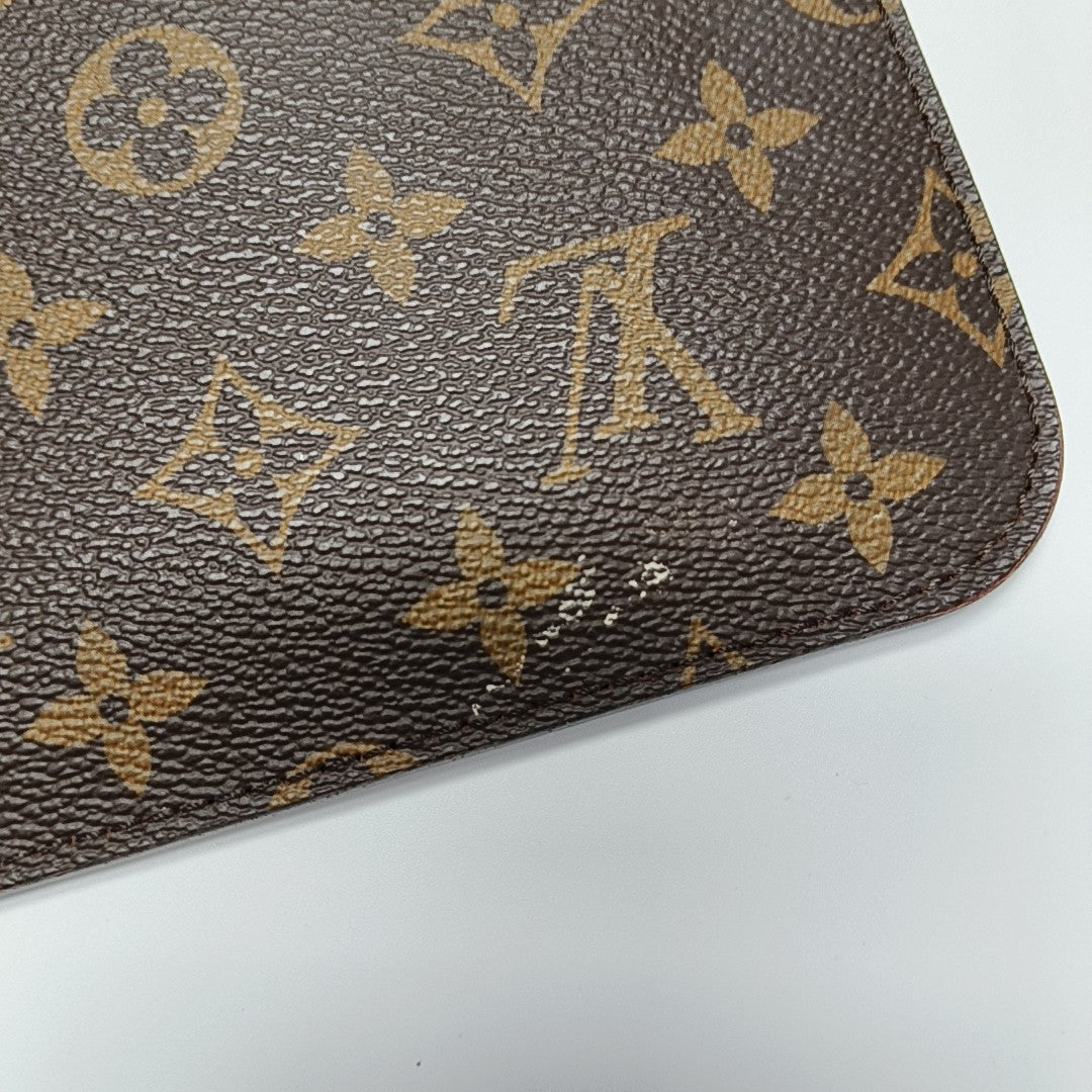 NEVERFULL MM Monogram Coated Canvas Brown