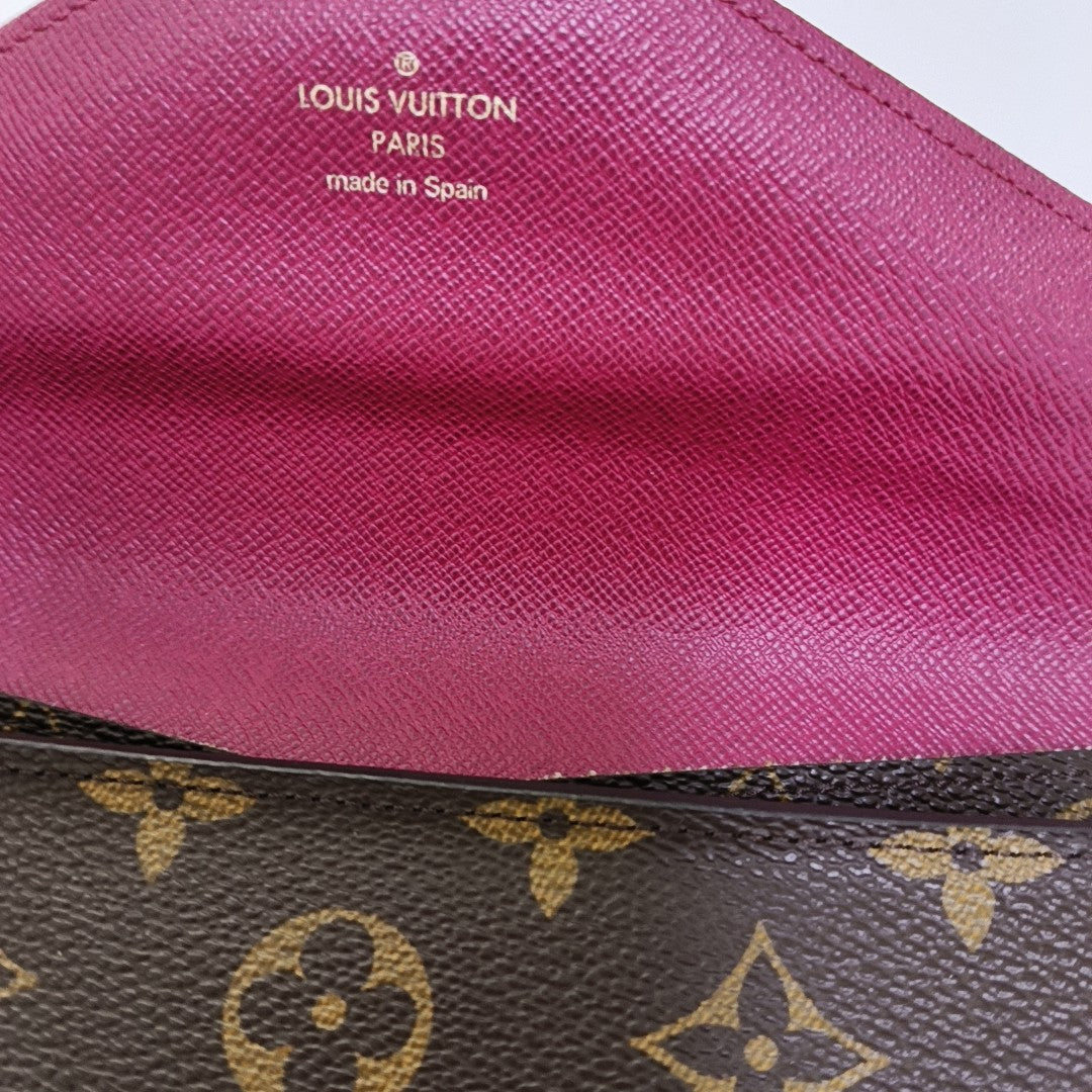JOSÉPHINE Monogram Coated Canvas Brown Wallet