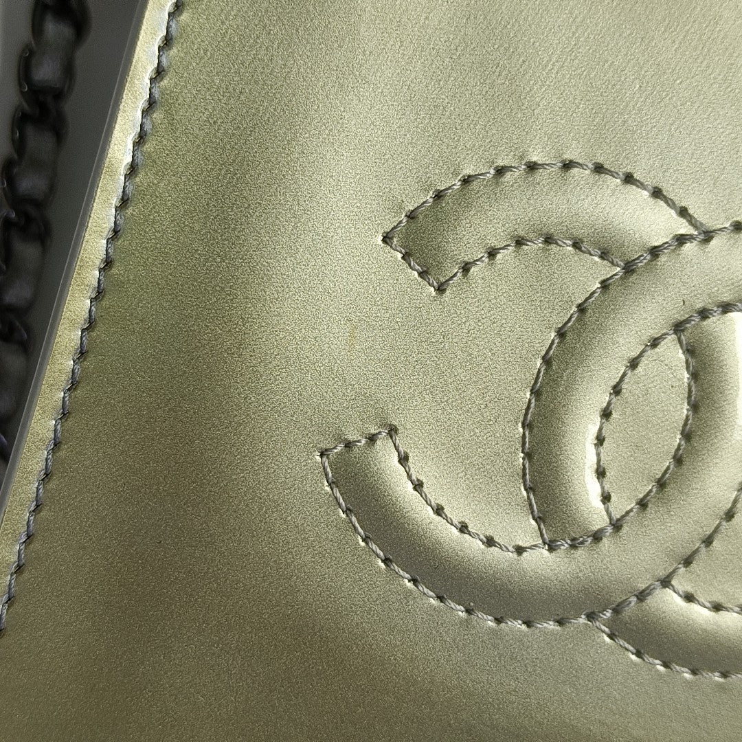 Calfskin Shoulder Bag Silver