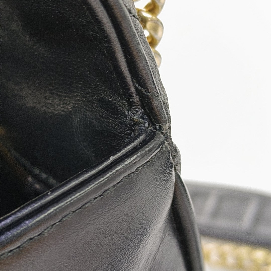 Quilted Calfskin Shoulder Bag Black