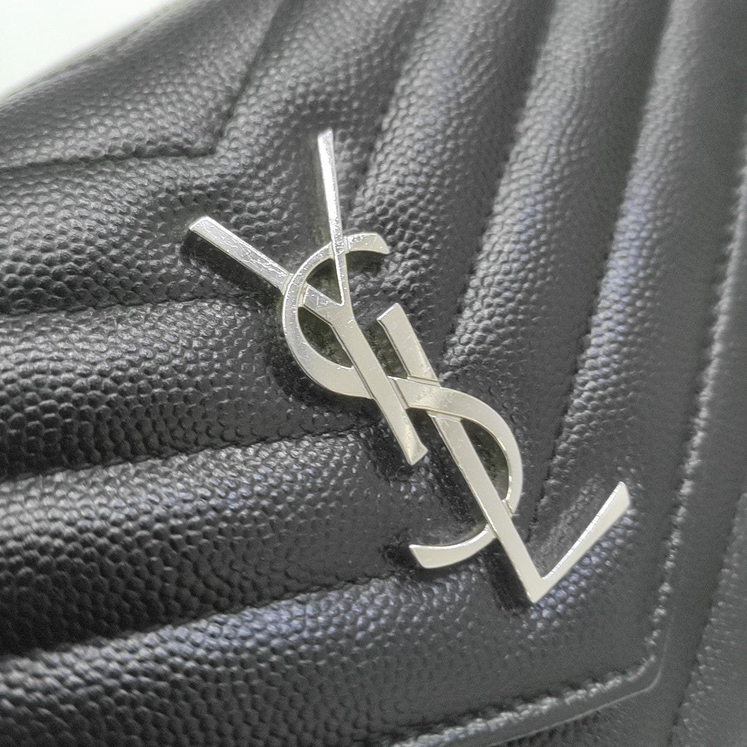 MONOGRAM Chevron Calfskin Black