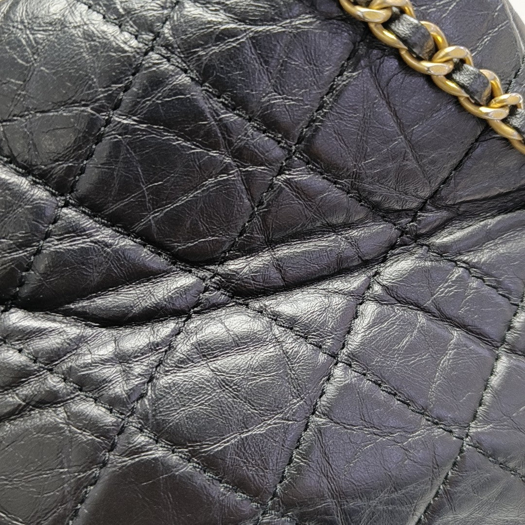GABRIELLE Small Quilted Calfskin Black