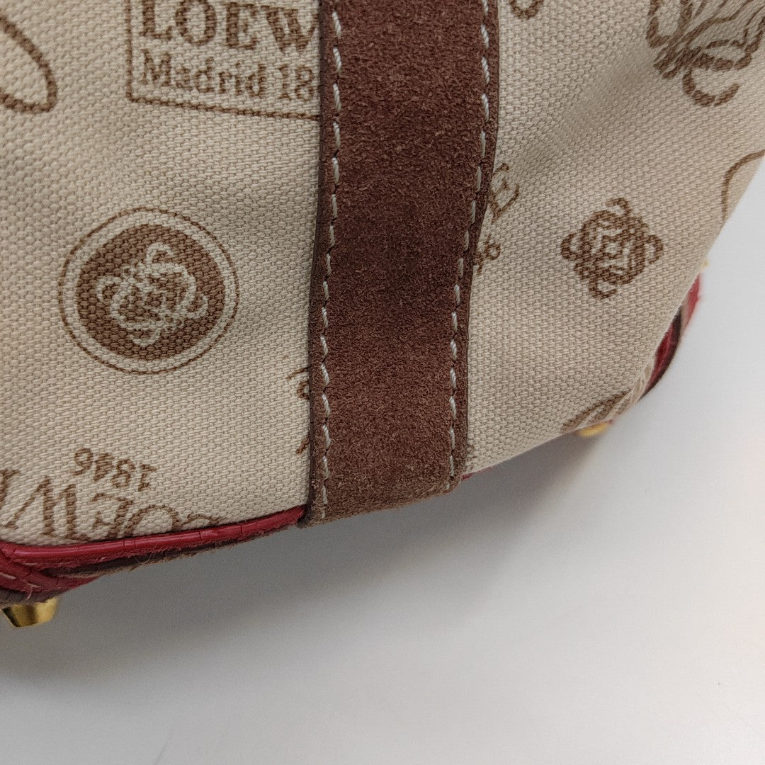 Nylon Top Handle Bag Beige