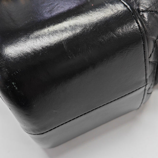 GABRIELLE Large Quilted Calfskin Black