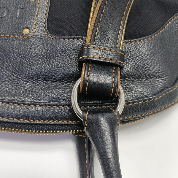 Canvas Top Handle Bag Black