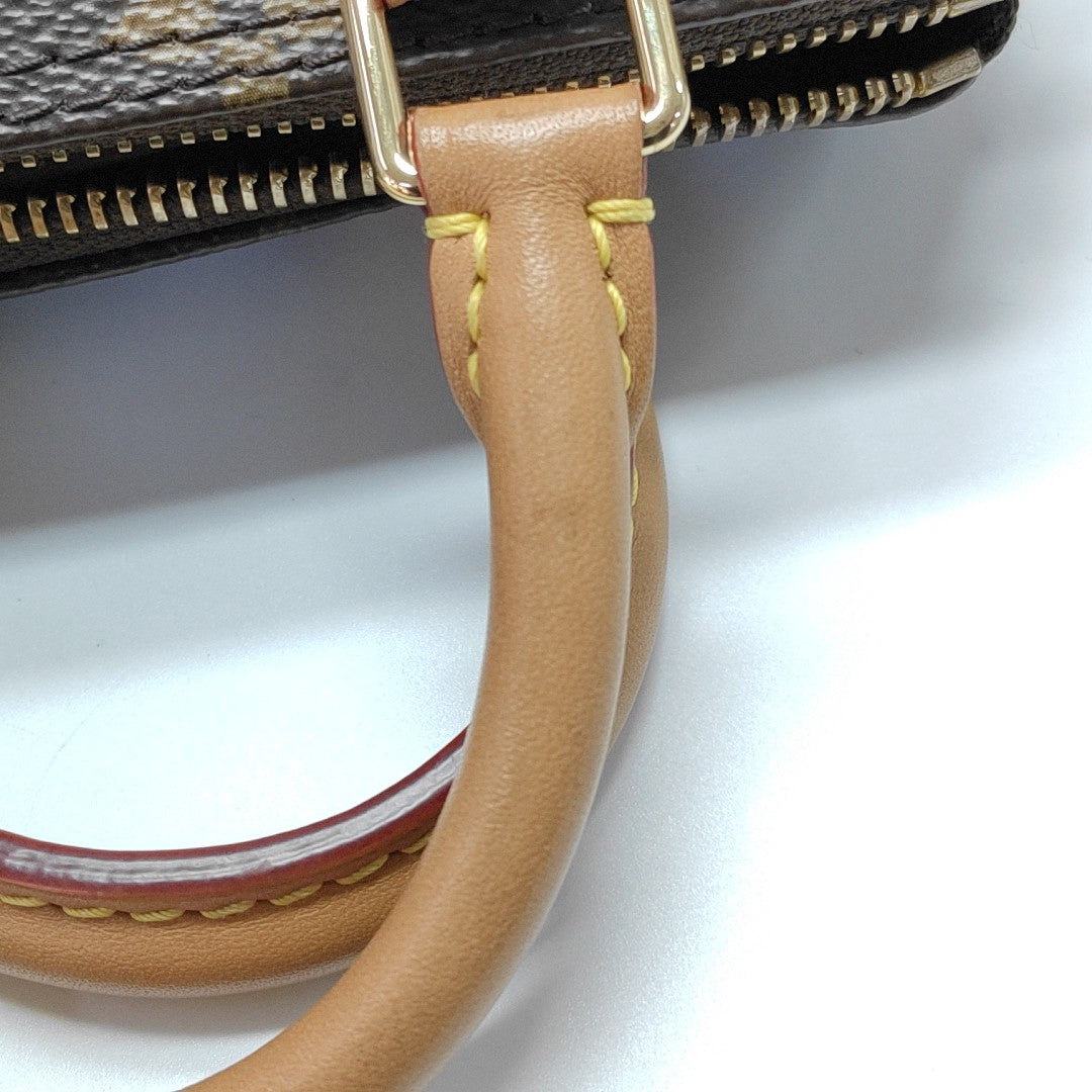 SPEEDY Nano Monogram Coated Canvas Brown