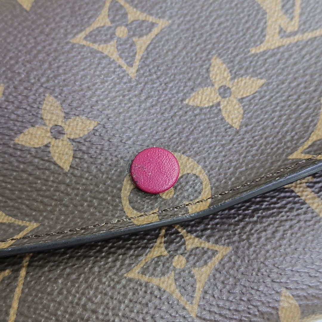 EMILIE Monogram Coated Canvas Brown Wallet