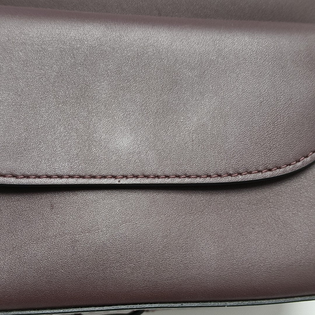 Square Stone Calfskin Red