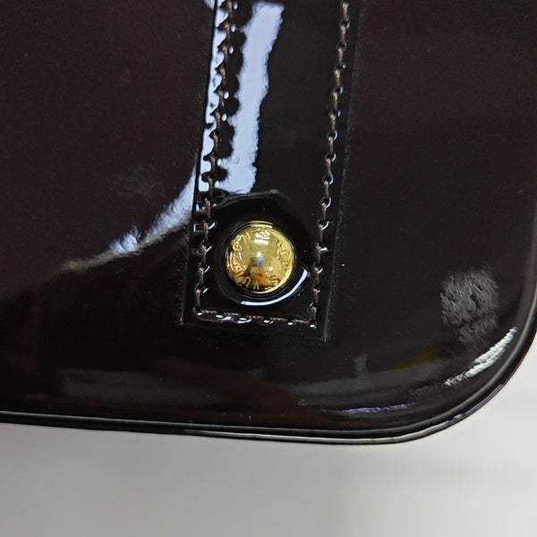 ALMA BB Monogram Patent Leather Brown