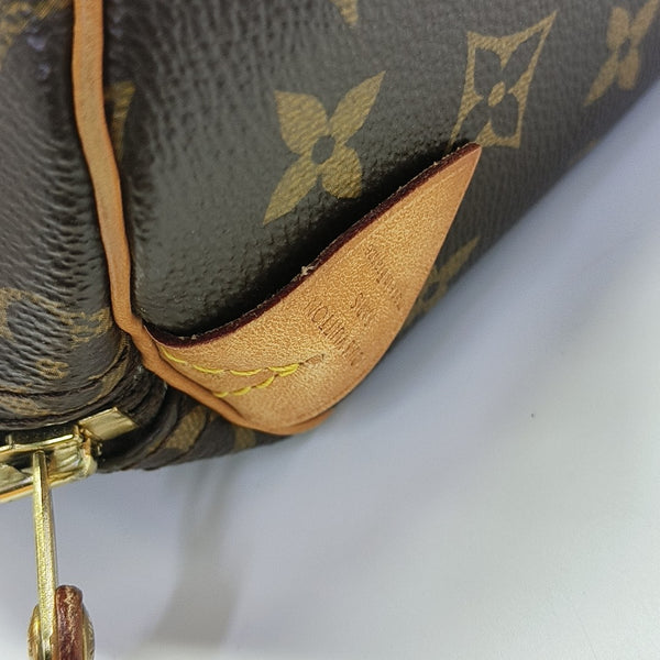SPEEDY 25 Monogram Coated Canvas Brown