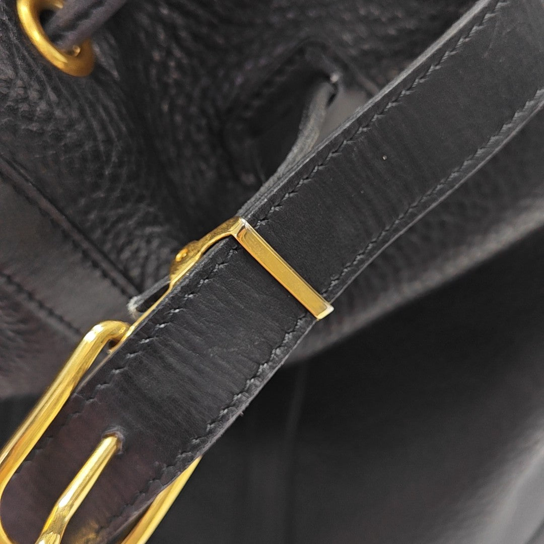 Calfskin Bucket Bag Black