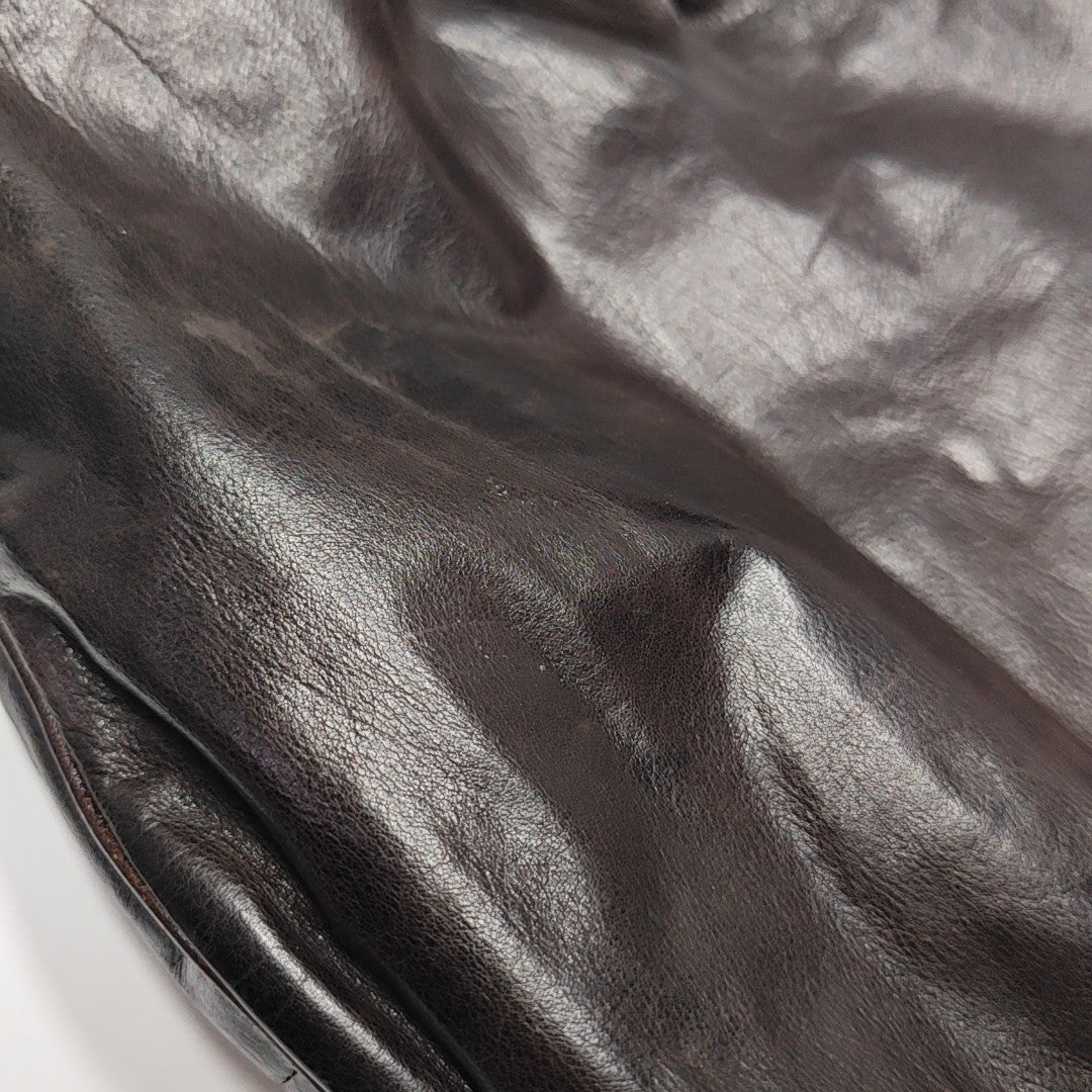 Calfskin Shoulder Bag Brown