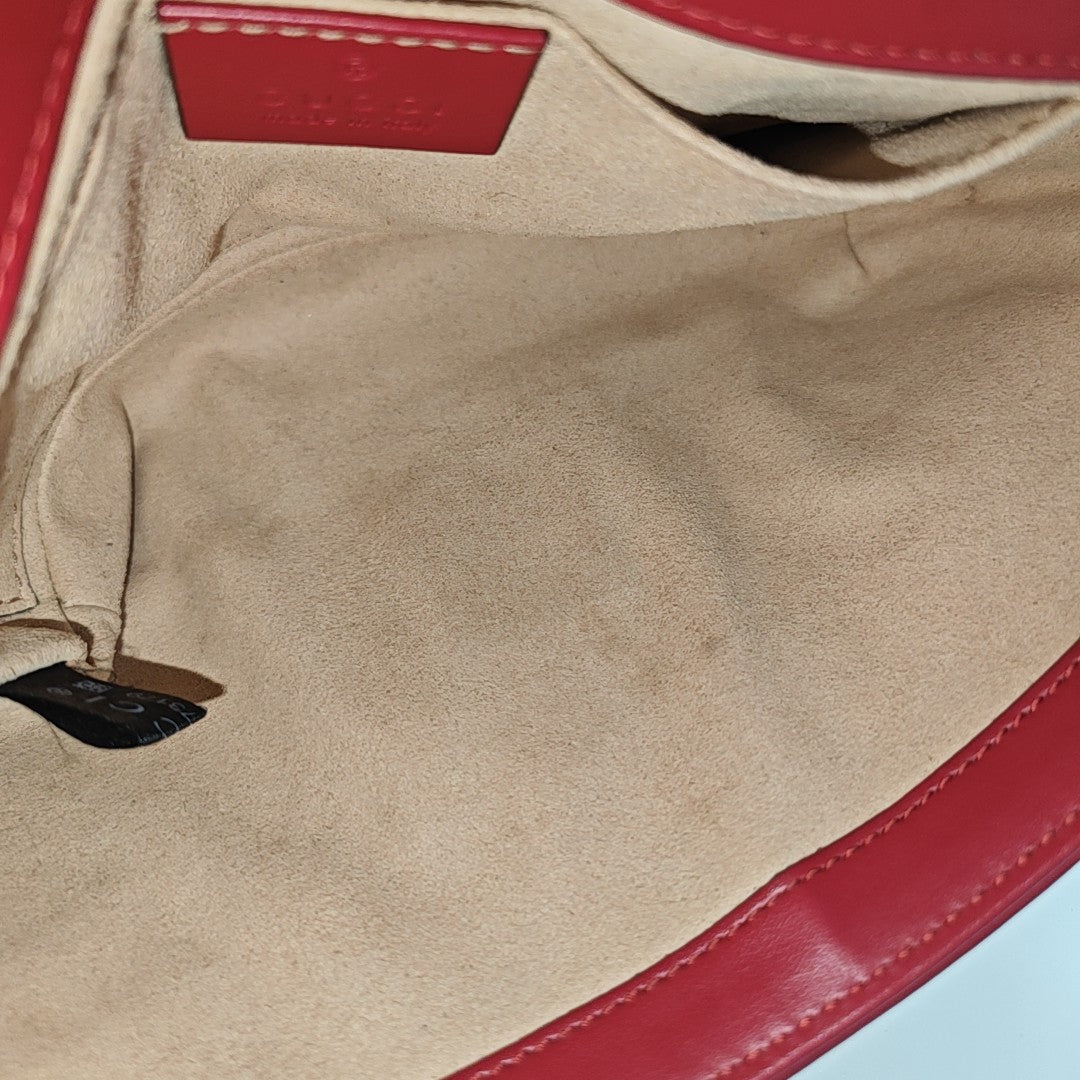 GG Marmont Small Quilted Calfskin Red