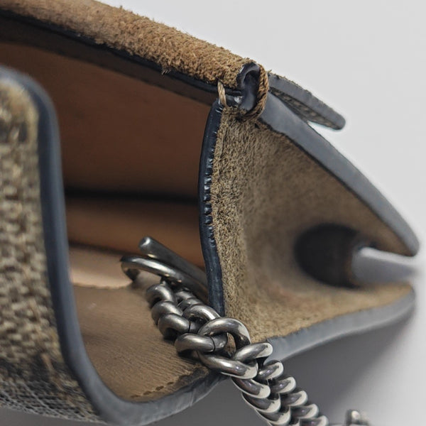Dionysus Super Mini Monogram Coated Canvas Beige