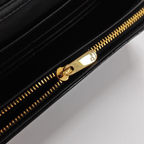 Lady Dior Small Quilted Patent Leather Black