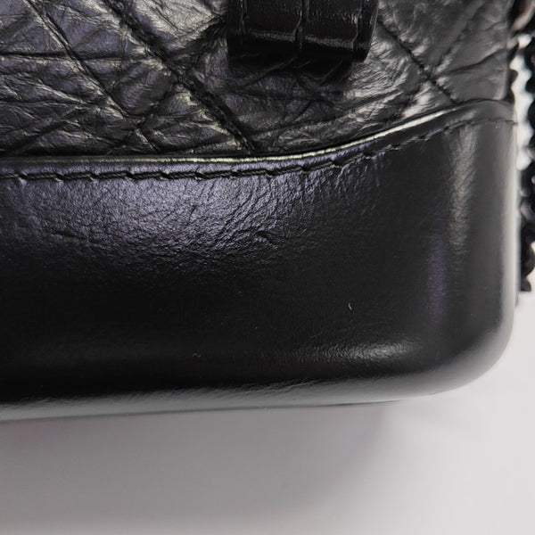 GABRIELLE Small Quilted Calfskin Black