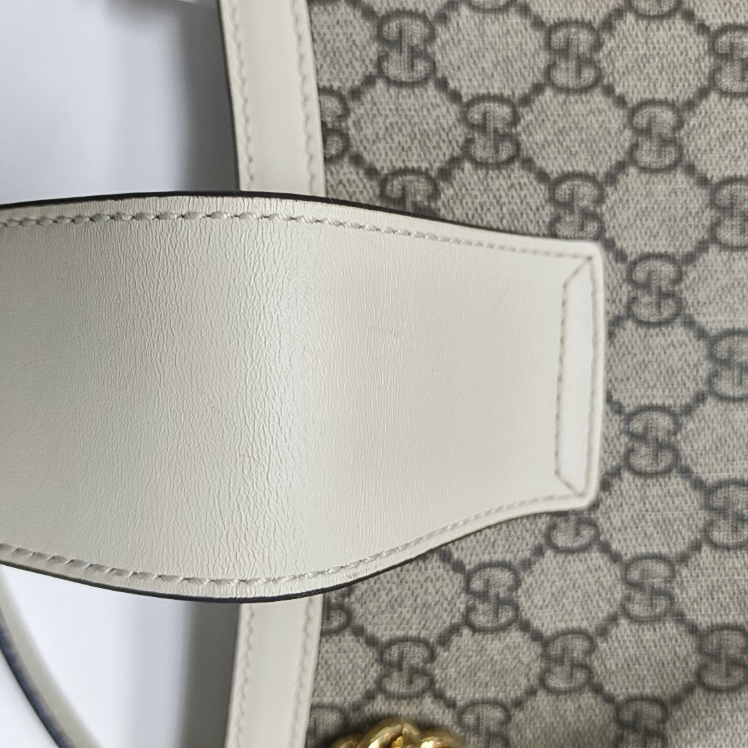 Padlock Medium Monogram Coated Canvas Beige