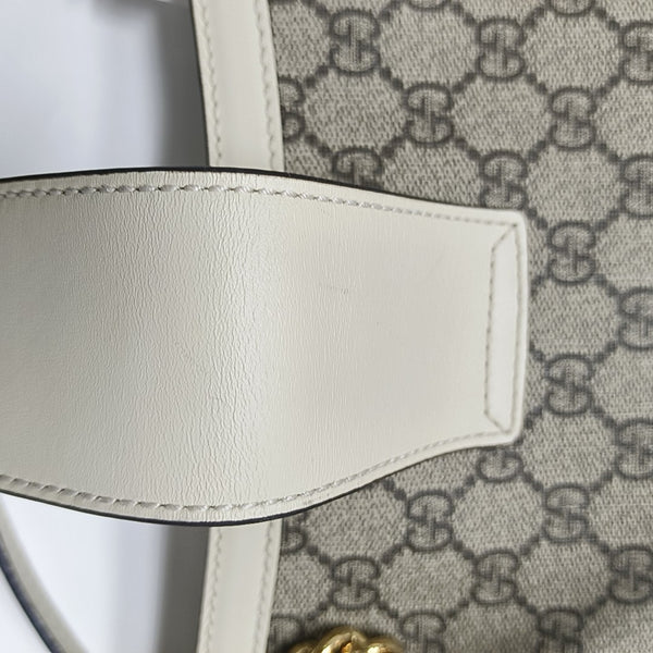 Padlock Medium Monogram Coated Canvas Beige