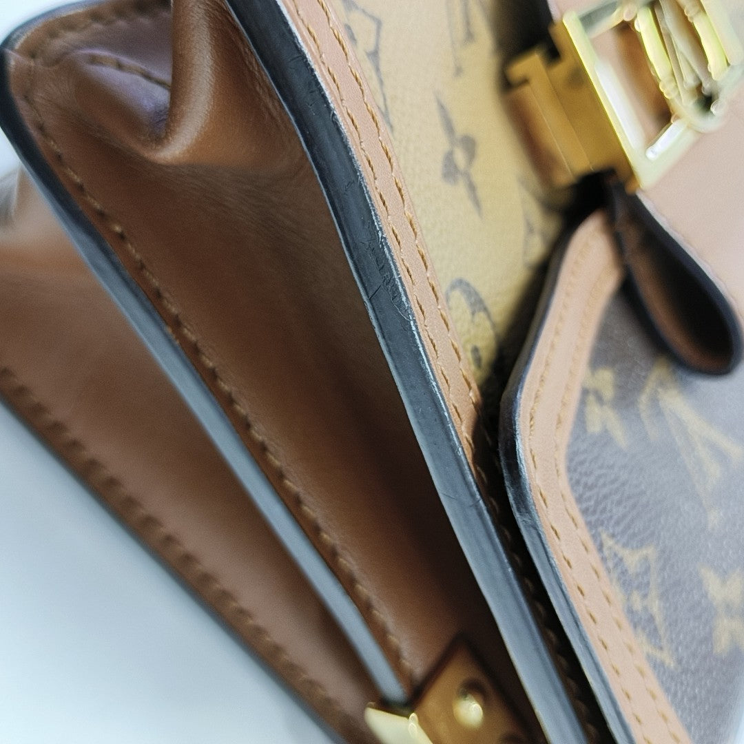DAUPHINE Mini Monogram Coated Canvas Brown