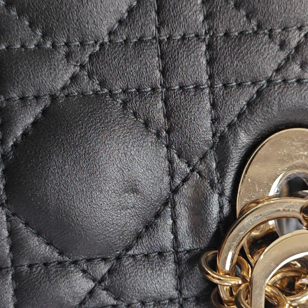 Lady Dior Small Cannage Calfskin Black