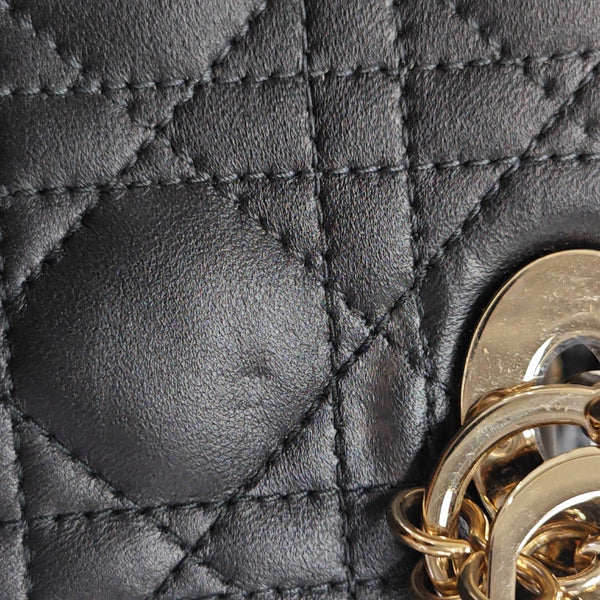 Lady Dior Small Cannage Calfskin Black