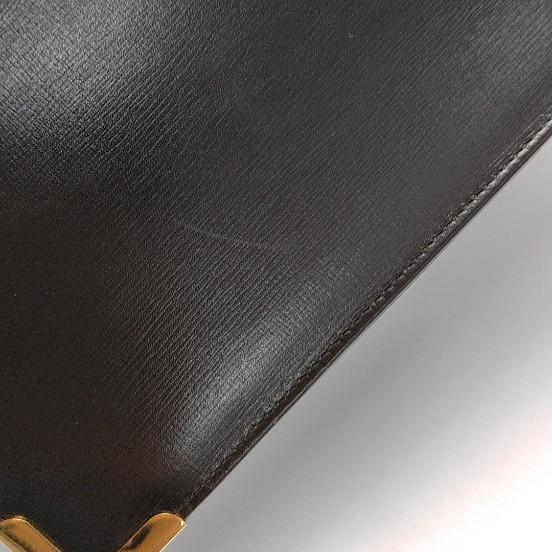 Calfskin Top Handle Bag Black