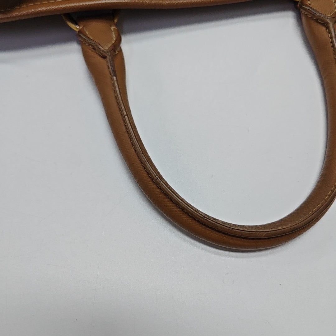 Saffiano Calfskin Tote Bag Brown