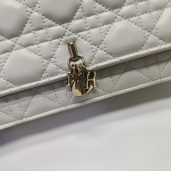 Lady Dior Small Cannage Lambskin White