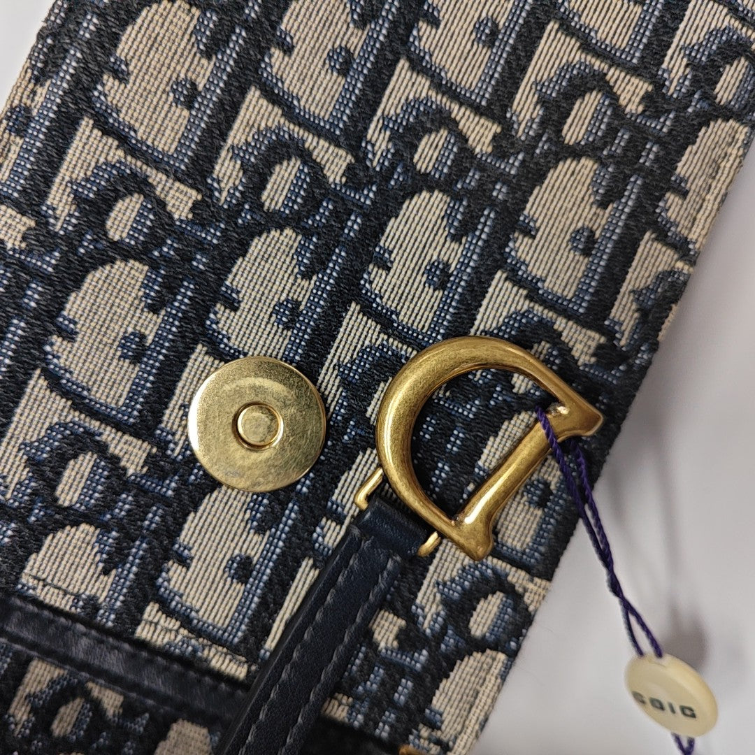 Saddle Mini Oblique Canvas Blue