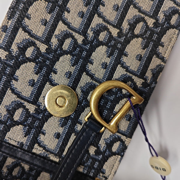 Saddle Mini Oblique Canvas Blue