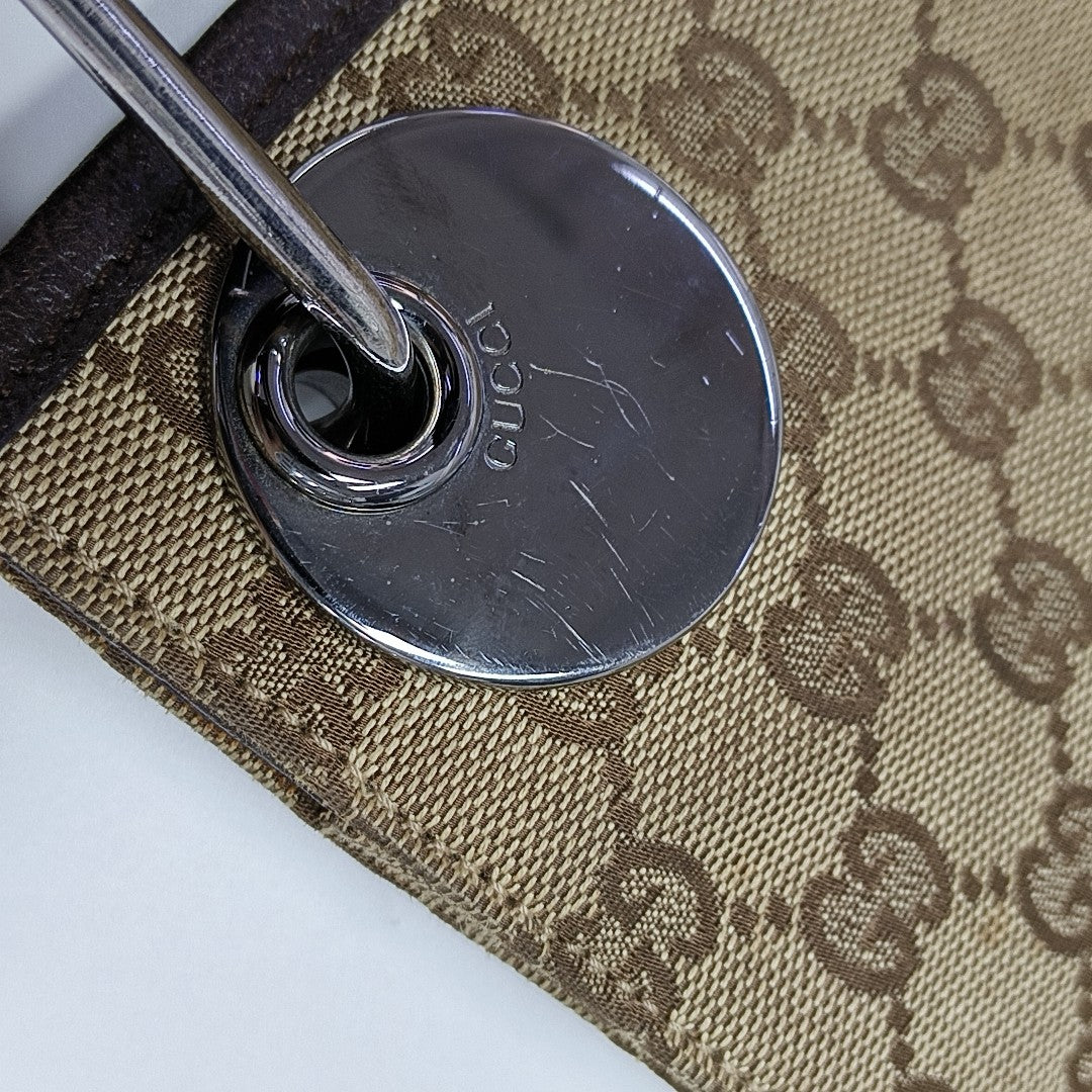 Monogram Canvas Shoulder Bag Brown