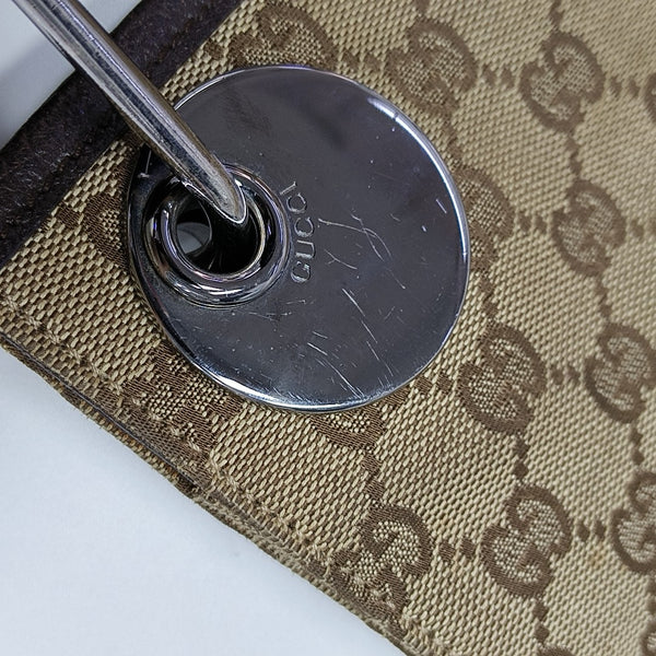 Monogram Canvas Shoulder Bag Brown
