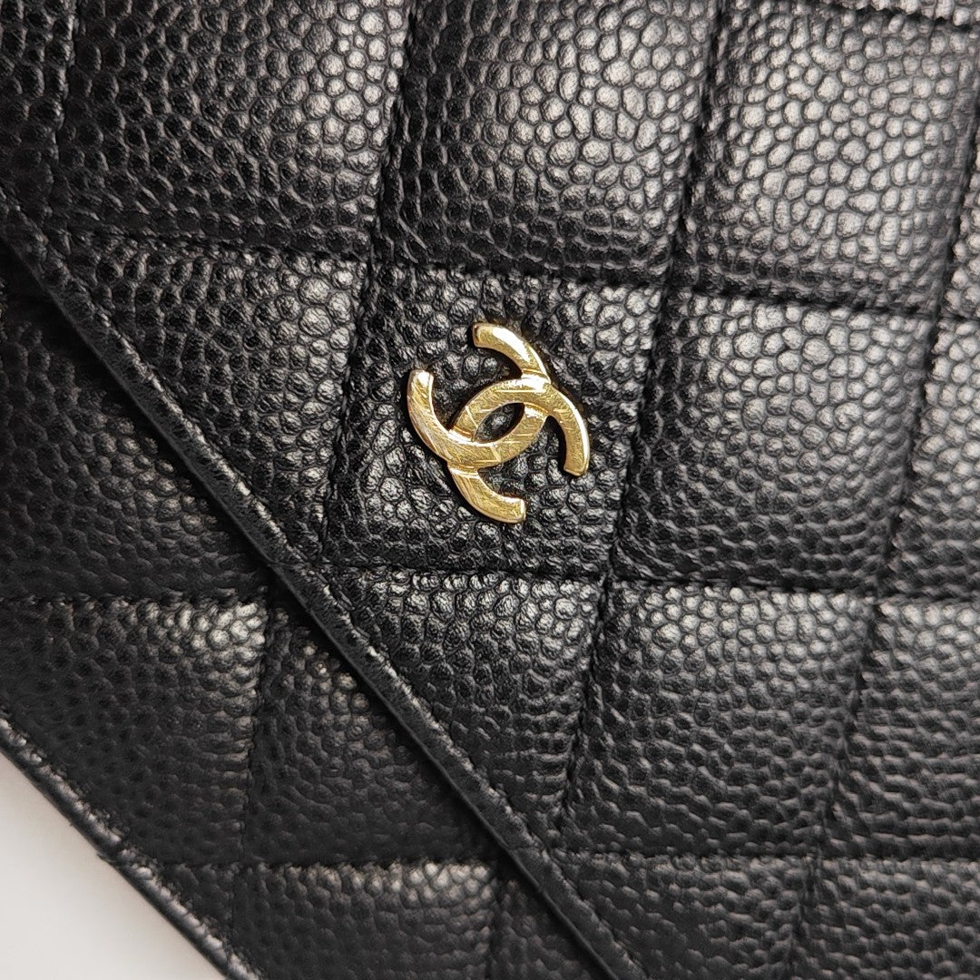 WOC Quilted Grained Calfskin Black