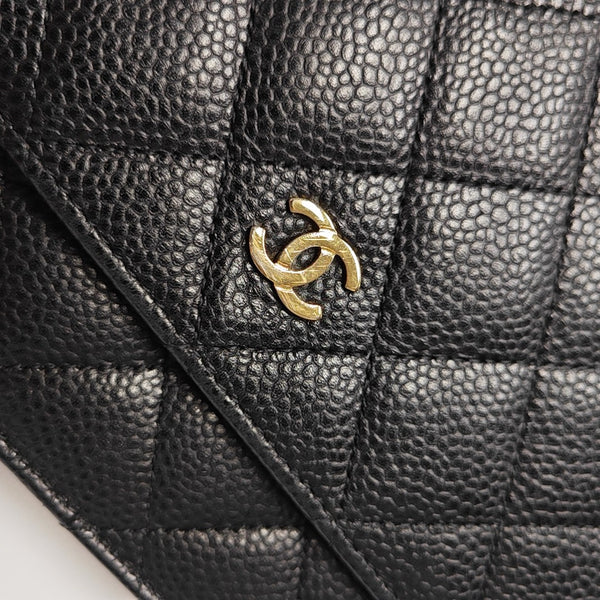 WOC Quilted Grained Calfskin Black