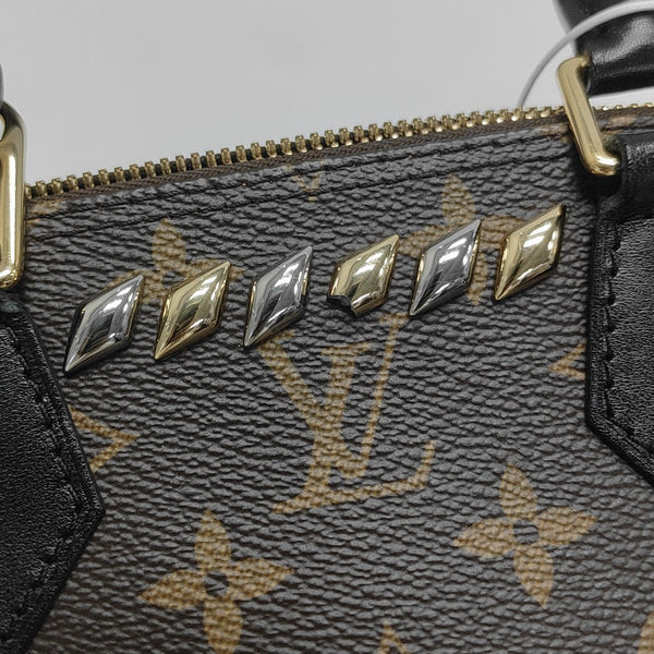 ALMA BB Monogram Coated Canvas Brown