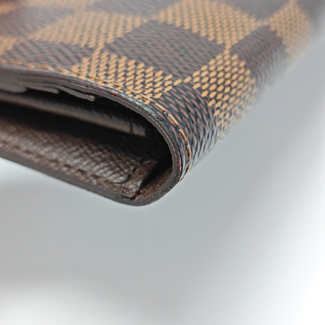 Damier Ebene Coated Canvas Wallet Brown