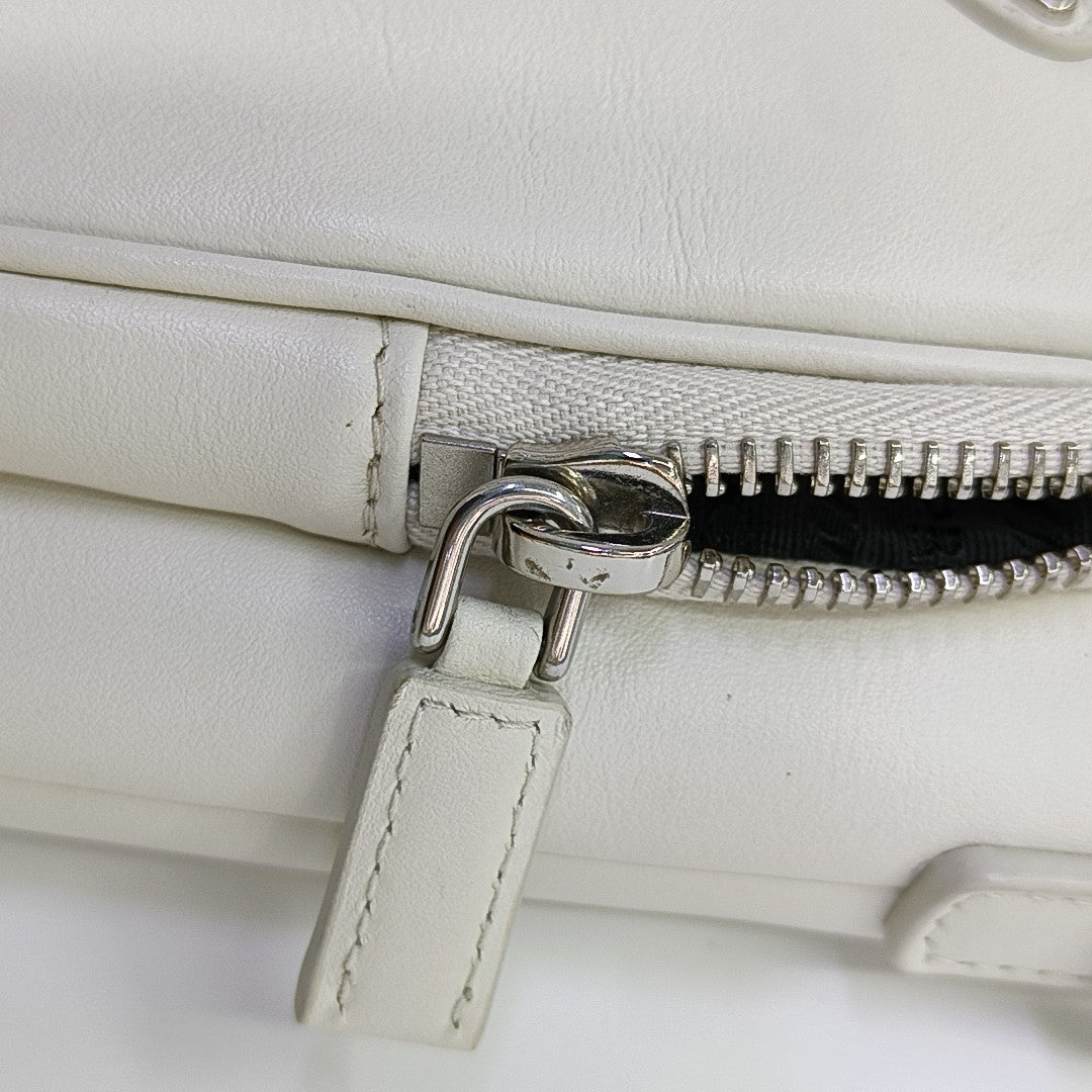Calfskin Shoulder Bag White