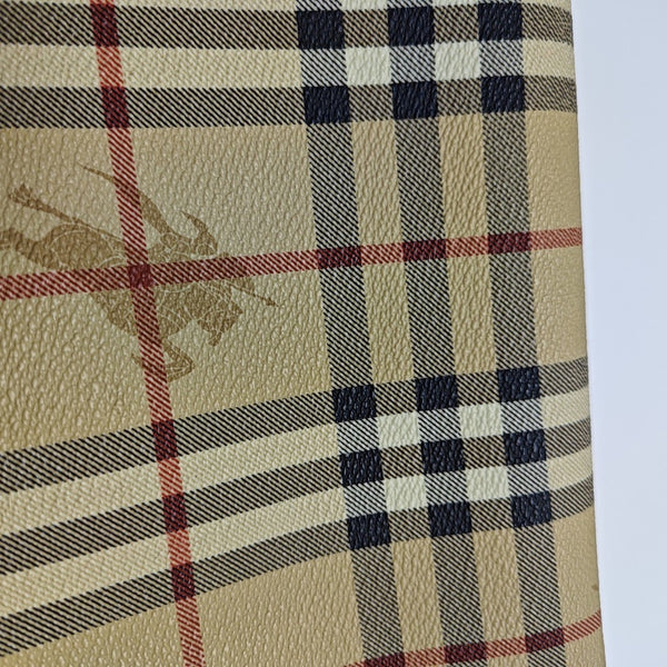 Coated Canvas Top Handle Bag Brown
