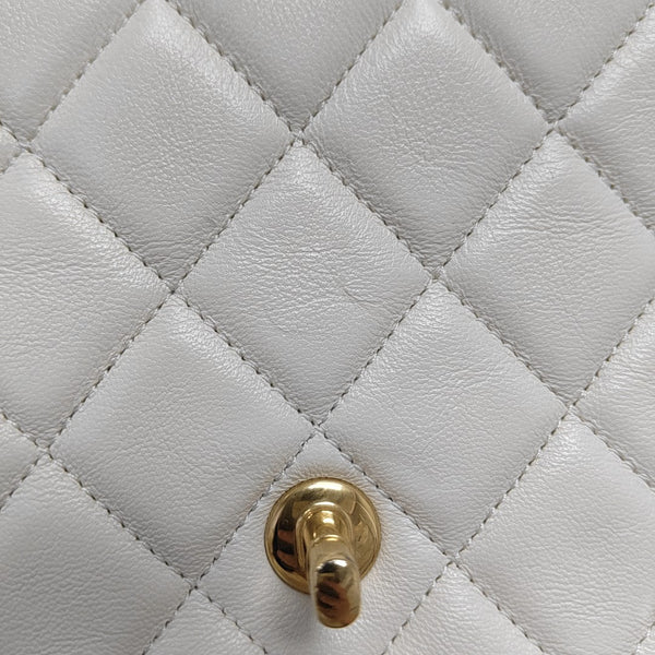 Quilted Lambskin White