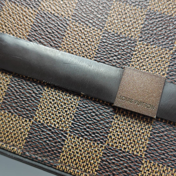 TRIBECA Damier Ebene Coated Canvas Brown