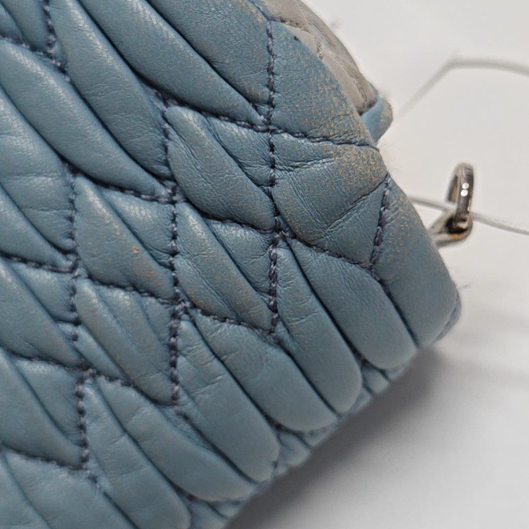 Crystal Quilted Lambskin Blue