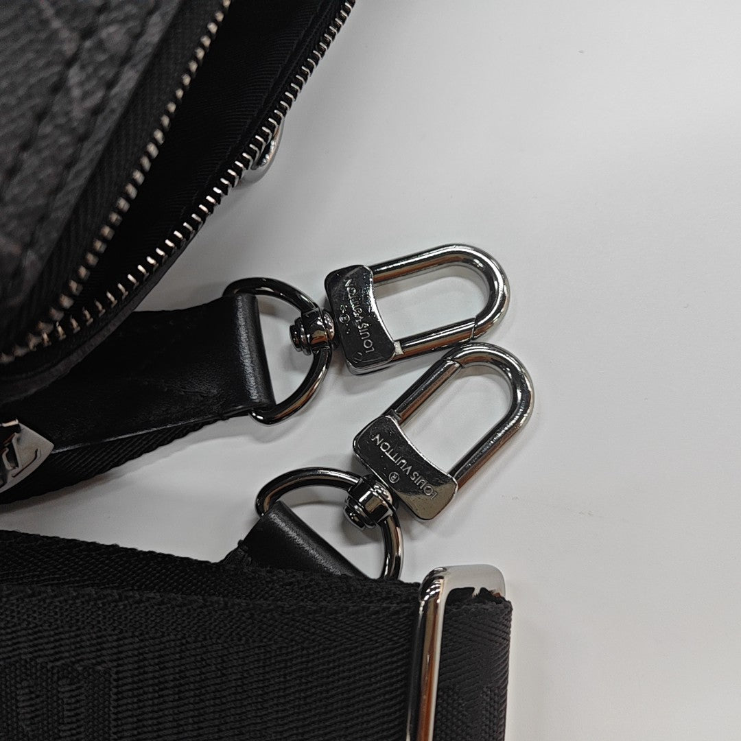 KEEPALL 25 Monogram Coated Canvas Black