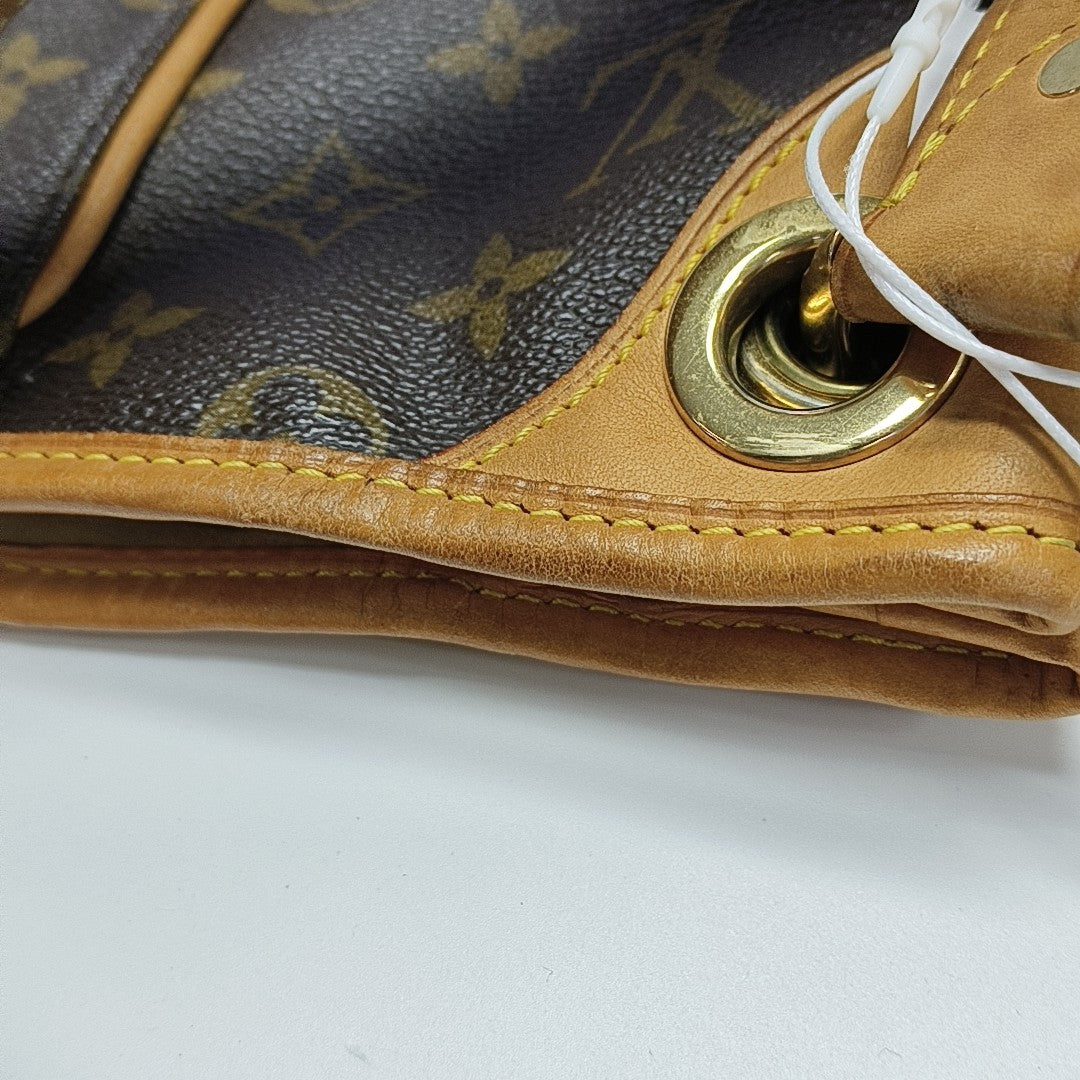 GALLIERA PM Monogram Coated Canvas Brown