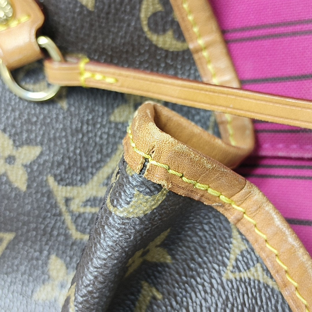 NEVERFULL GM Monogram Coated Canvas Brown