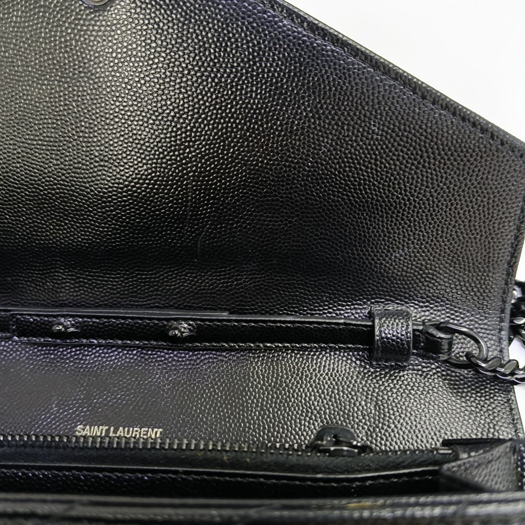 MONOGRAM Medium Chevron Calfskin Black