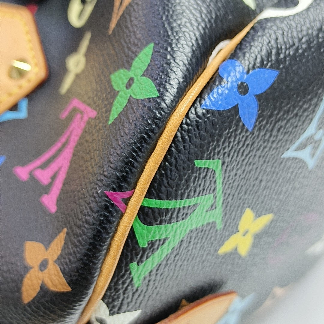 LV × TM SPEEDY 30 Monogram Coated Canvas Black