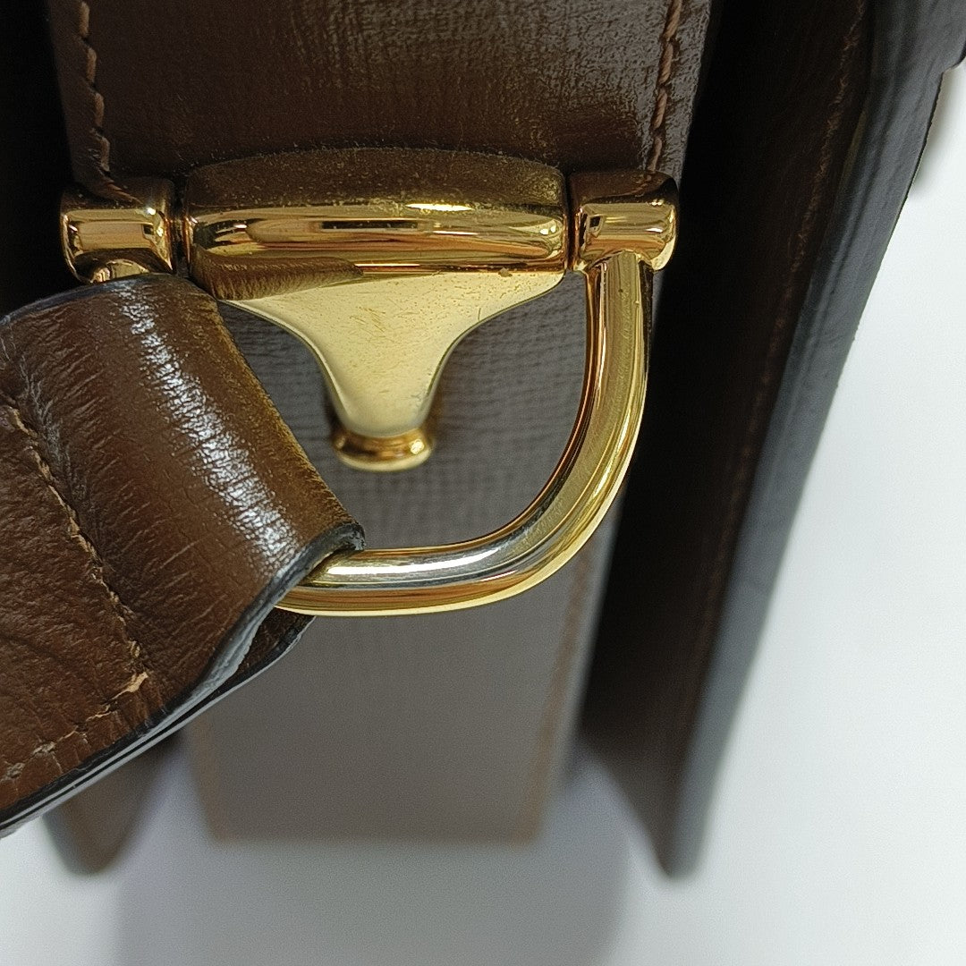 Horsebit 1955 Medium Monogram Coated Canvas Beige